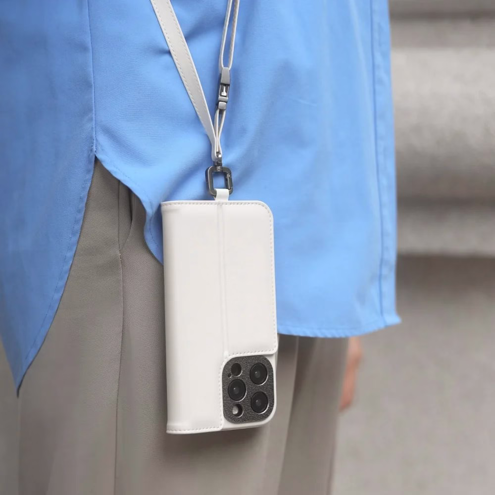 Чохол-книжка Moshi Overture Case with Detachable Magnetic Wallet Eggnog White для iPhone 15 Pro Max - 2